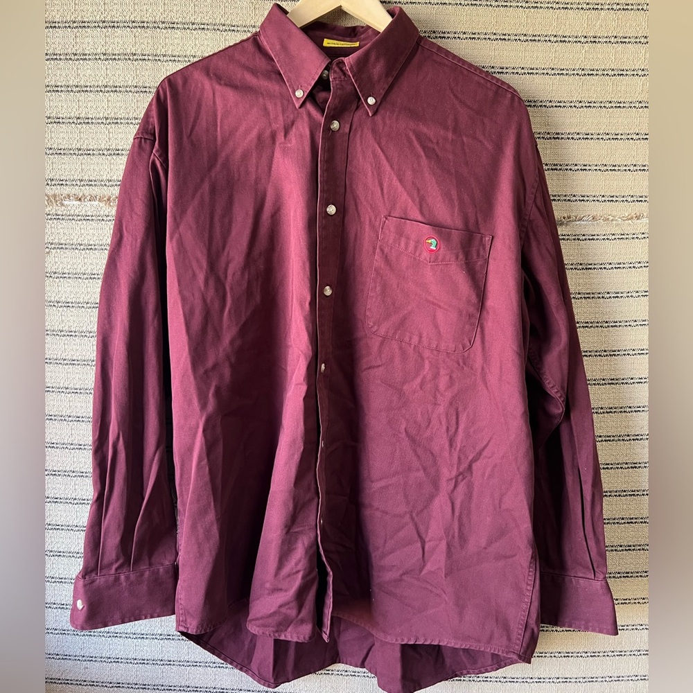Duck Head Men's Burgundy Button-Down Shirt